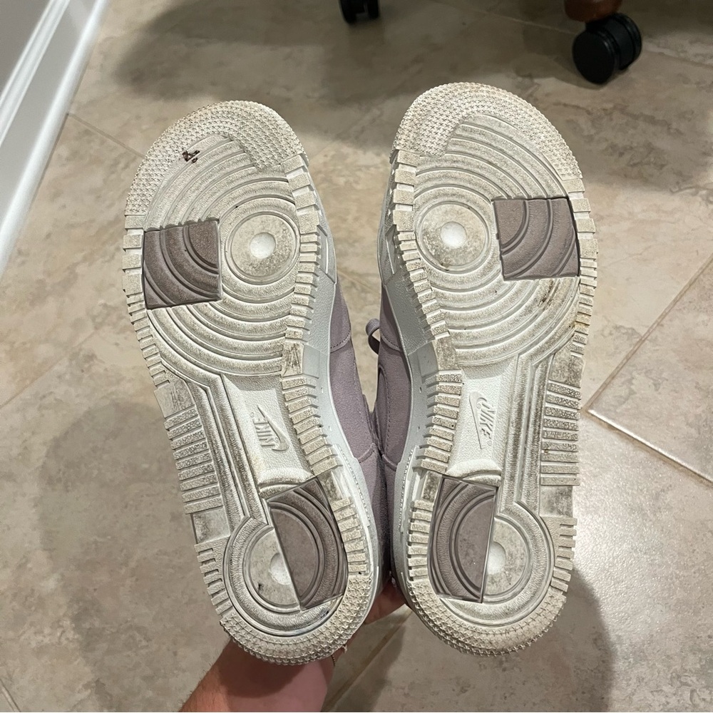 Platform Nike Air Force 1s in Lavender - Picture 4 of 4